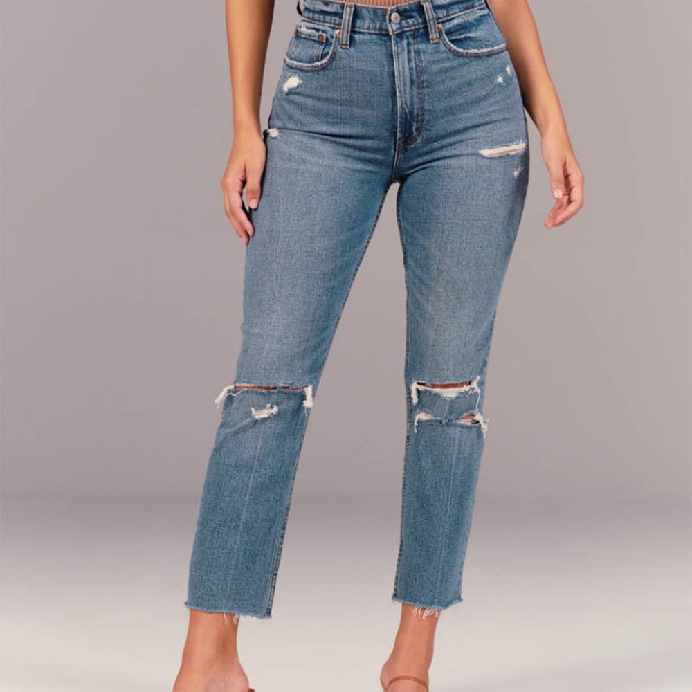 Curve Love Ultra High Rise Ankle Striaght Jeans